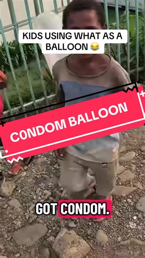 Kids Having Fun with Condom Balloons