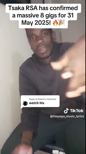 Tsaka RSA Confirms 8 Gigs for 31 May 2025!