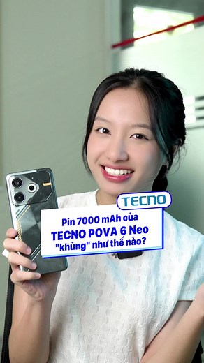 Pin 7000 mAh của TECNO POVA 6 NEO