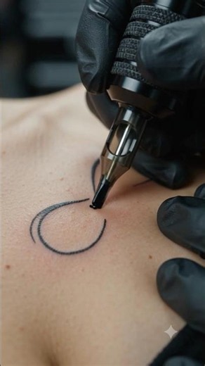 Elegant Infinity Butterfly Collarbone Tattoo #shorts