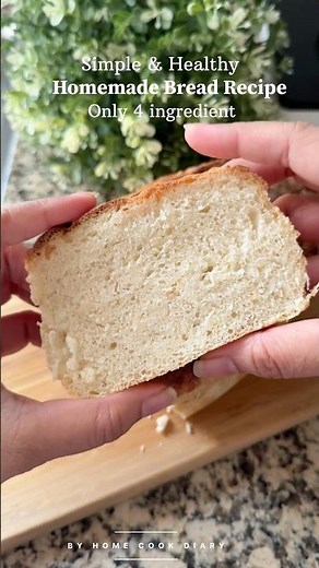 4-Ingredient Homemade Bread Recipe 🍞 Easy, Soft & Beginner-Friendly !