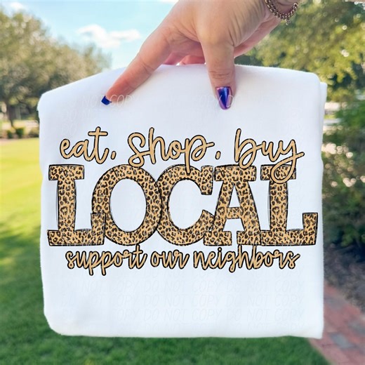 EAT SHOP BUY Local Png, Shop Small Digital for Sublimation and Dtf, Shop Local Png, Small Business Png, Support Local Png - Etsy