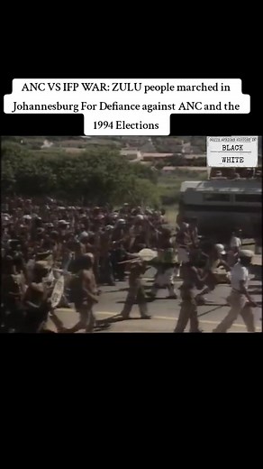Background Story of the South African Event on April 5, 1994: Zulu People in Defiance Context: - Period:The event took place in the final days of apartheid, just before South Africa's first democratic elections on April 27, 1994. - Key Players: - Inkatha Freedom Party (IFP):A Zulu nationalist party led by Mangosuthu Buthelezi. - African National Congress (ANC):The main anti-apartheid liberation movement, preparing to participate in the upcoming elections. - Zulu People:Many Zulu people were supp