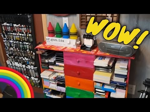 Epic Watercolor Palette Storage! Junky Garage Cabinet Upcycle