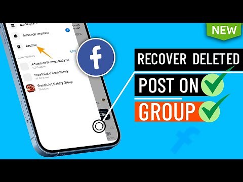 How to Recover a Deleted post on Facebook Group | Restore Deleted post on Facebook Group
