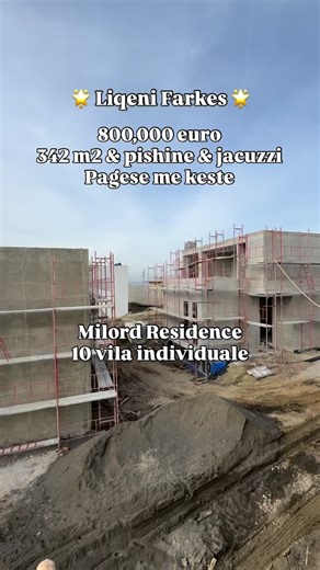 🌟 Milord Residence 🌟 Pozicionuar ne koder Liqeni Farkes Pamje fantastike Siperfaqe ndertimi 342 m2 Organizuar ne 3 kate: - 3 dhoma gjumi - 3 tualete - hapesire teknike dhe lavanderi - oborr, pishine dhe jakuzzi - dhoma matrimoniale me ballkon me pamje nga liqeni Farkes - 2 poste parkimi Pagese me keste Kontakto 0697895737 #fyp #viral #foryou #albania #albania🇦🇱 #real #viralvideos #property #villaforsale #liqenifarkes #pagesemekeste | Eagles Albania Property