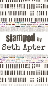 For mixed-media artist Seth Apter, it’s all about the details. He believes the smallest detail can make the biggest difference. At the same time, he embraces the idea that more is more, which sometimes means those details get lost in layers. For Stamped, his newest collection, Seth strips back those layers and lets the details take center stage. Each of the nine designs highlights a single element-words, lines, shapes, or patterns. Eight designs feature soft shades of taupe on an ivory backgroun