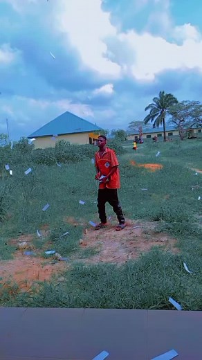 Dynamic Paper Toss in Outdoor Setting
