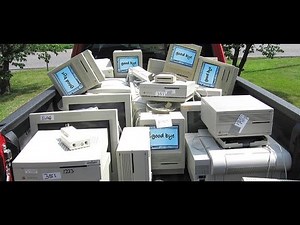 Vintage Mac computers at the recycling center