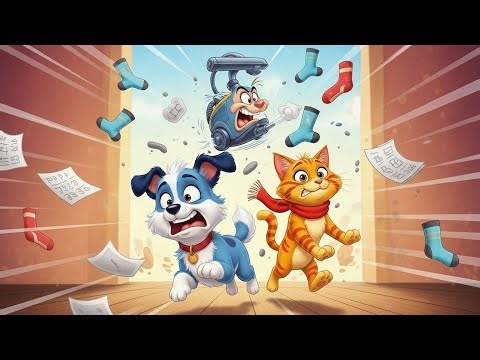 Nova & Toon: The Vacuum Panic! 🌀😂 | Cartoon for Kids | Funny Animation