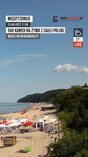 3.8K views · 45 reactions | Środowy poranek na plażach w Międzyzdrojach. Ujęcia aż z trzech kamer ▶ https://miedzyzdroje-plaza-zachod.webcamera.pl/ #Miedzyzdroje #lato #kamery #wakacje #plaża #morze #Bałtyk #relaks | WebCamera.pl | Facebook
