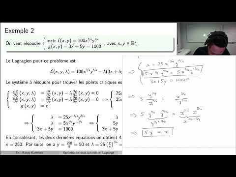 Mathématiques I - Cours 9.2 - Optimisation sous contrainte: méthode de Lagrange (part II)