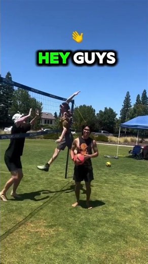 He caught the ball instead of setting the player who ran through the net