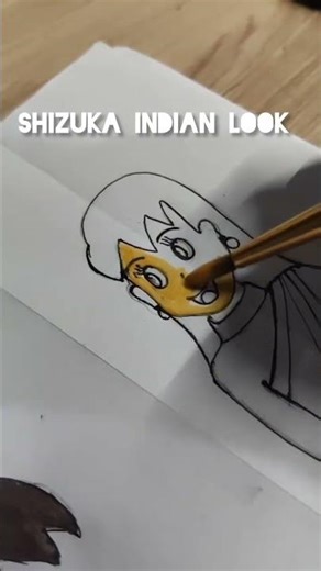 Shizuka indian look ,#shizuka in saree #art #music #drawing