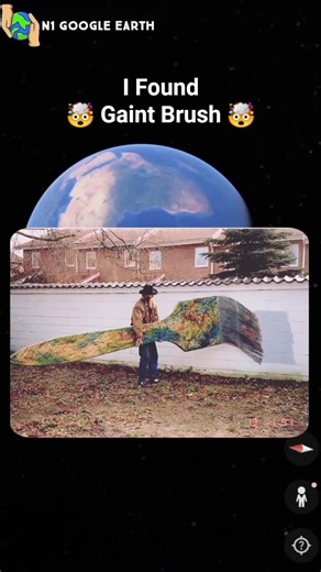 Gaint Brush 🖌️🤯 In Google Maps And Google Earth #shots #n1googleearth #googleearth