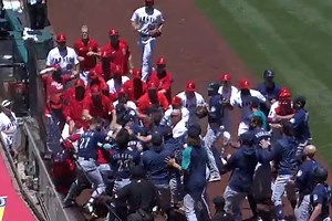Benches Clear As Massive Brawl Kicks Off Between Angels & Mariners (VIDEO)