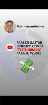 Cansou de endoscopia? Pare de desperdiçar dinheiro com H.Pylori. #hpylori #diagnostico #drmoreno
