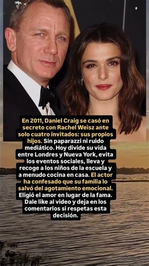 La historia del matrimonio secreto de Daniel Craig