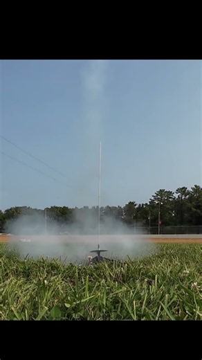 Launching Model Rocket Crosifire (Launch Pad Veiw)