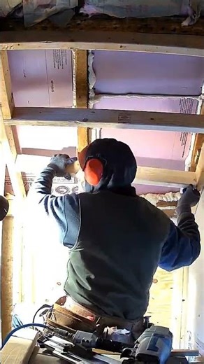 Measuring and framing the stairwell ceiling