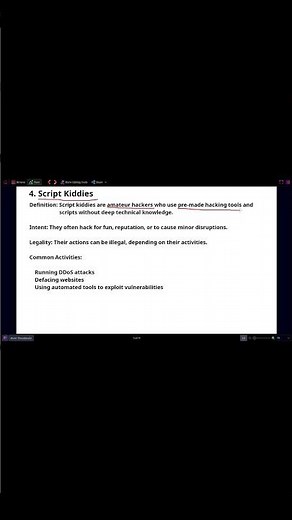 What Is a Script Kiddie? Explained Fast! 😮 #ScriptKiddie #CyberSecurity #Shorts