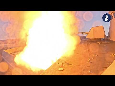 French Navy destroyer Forbin fires missile against unusual target