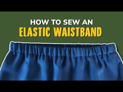 Learn How To Sew An ELASTIC WAISTBAND For Shorts, Skirts & Pants In 3 Minutes! | @sewquaint