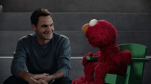 Roger Federer and Elmo debate alphabet in Super Bowl ad for On