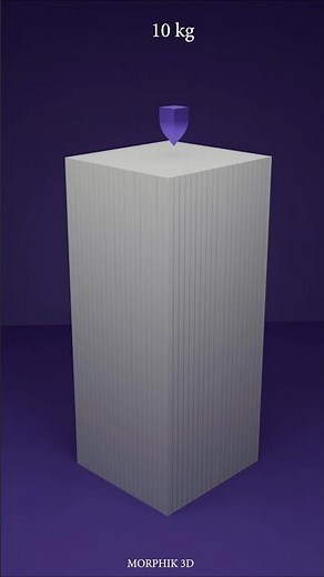 “25,000 Cubes Structure VS 10 KG object | Satisfying Blender Physics Demolition”