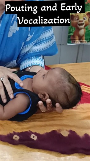 Pouting and early vocalisation in Infant # baby cooing # early vocalisation in babies