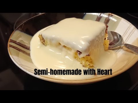 Semi-Homemade Marble Cake with Homemade Vanilla Pudding | Classic Family Dessert