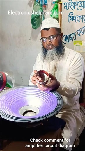 Speaker cone repair #conexão #speaker #speakerrepair #repairspeaker #diyspeaker