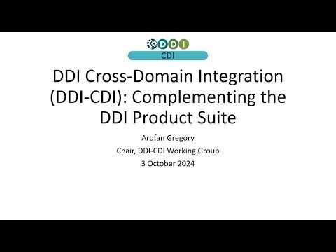 DDI Cross-Domain Integration (DDI-CDI): Complementing the DDI Product Suite