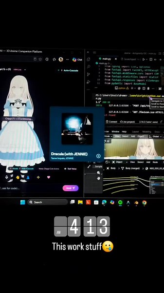 #buildinpublic #fastapi #python #blender3d #generativeai #indiedev #latenightcoding #aicompanion | Sai Shohan Bammidi