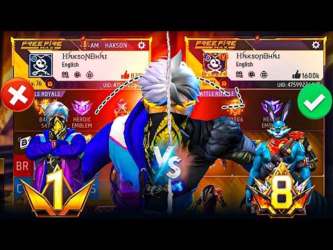 PRIME 1 VS PRIME 8 😱 NOOB TO PRO 🔥 GARENA FREE FIRE