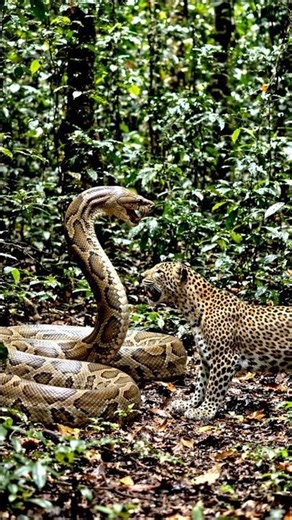 fighting of python and tiger #wildlife #shorts #animals