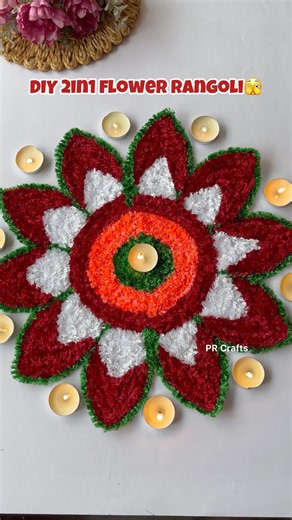 DIY easy flower rangoli😳|| #rangolimaking #rangoli #rangolidesigns #rangolidesignswithcolours #diy