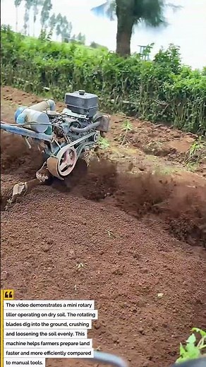 Mini Rotary Tiller in Action – Powerful Soil Cultivation Machine for Farming
