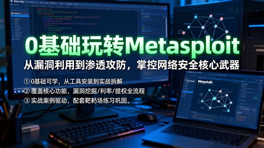 【2026 全网首发】零基础小白必看的 Metasploit 入门指南！全程干货无废话，30 小时速成渗透大神，看完立省几千培训费！