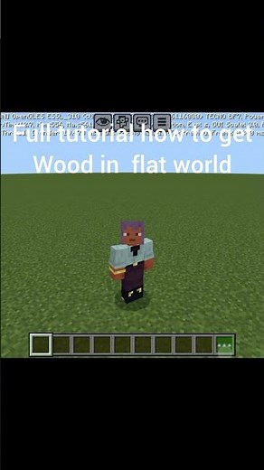 full tutorial how to get wood in flat world Minecraft #minecraft #music #gaming #shorts