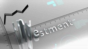 Investment decreasing chart, statistic and data