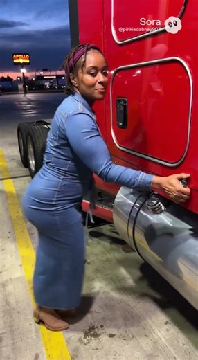 Stylish Long Fitted Jean Dress: A Truck Driver's Journey with Fried Fish & Diesel Stops #trucking