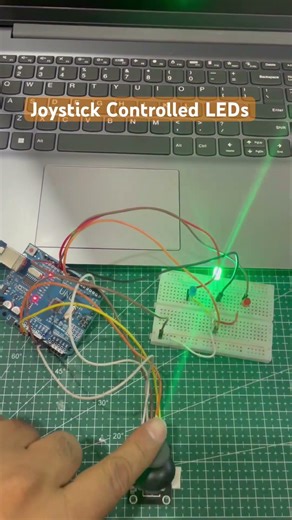 Joystick Controlled LEDs #arduino #diy #electronic
