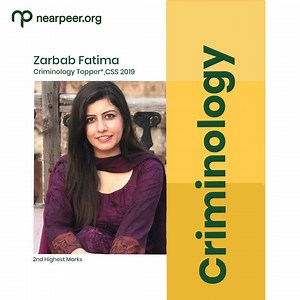 91 reactions · 18 shares | Join Mam Zarbab Fatima in her course ,Criminology, at Nearpeer as she delves into some of the most important concepts related to subject. Enroll now and get a chance to learn many exciting topics offered in the course. | CSS Online with Nearpeer.org | Facebook