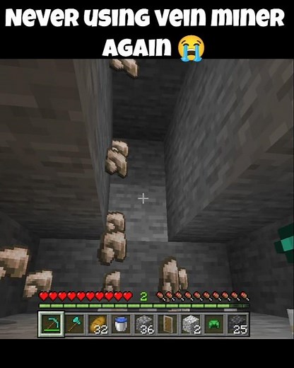 Never Use Vein Miner in Minecraft! ☠️ #gaming