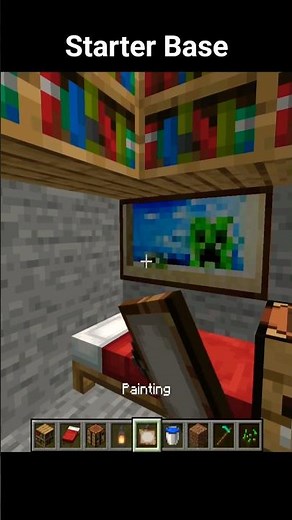 Easy Starter Base You NEED 😳🏡 | Minecraft #mctutorial #shortsminecraft #minecraftbuilding