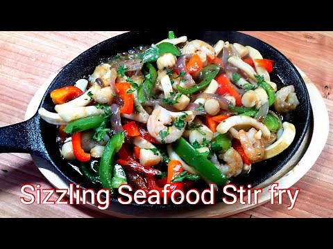 Sizzling Seafood in oyster sauce / Sizzler Recipe