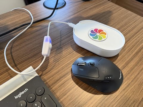 TECH8 USA Undetectable Mouse Mover Jiggler with Ambient Glow Ring and Hologram Disc for Laptops, PC,