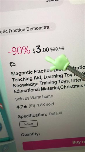 This Magnetic Fraction book is on sale!! Come and have a 👀!!🤩🤩 #educationaltoy #kindergarten #mathematics #math #studytips