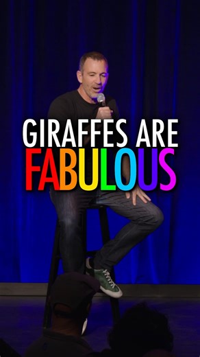 Bryan Callen on Instagram: "The Giraffe is the most 🌈 animal in the animal kingdom. Upcoming shows: Alpharetta GA 7/25-27, Charleston SC 8/1-2, San Diego CA 8/22-23 #standup #standupcomedy #giraffe #gay #Pride #lgbt #comedyreels #comedy #foryou"